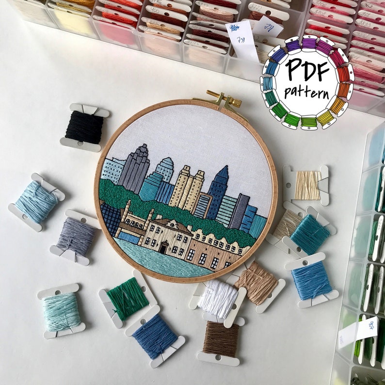 Atlanta GA United States Hand Embroidery Pattern PDF. DIY. Etsy
