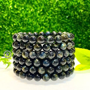 Wholesale 6 Pcs Natural Blue Tiger Eye 8mm 7.5” Stretch Bracelet Crystal Healing Energy