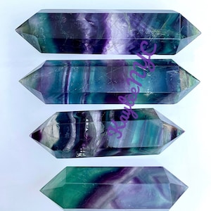 Wholesale Lot 2 Lb Natural Double Terminated Fluorite Point Wand Crystal
