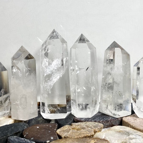 Wholesale Lot 2 lbs Clear Quartz Obelisk Tower Point Crystal Natural Energy