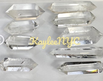 Wholesale Lot 1 lb Natural Clear Quartz Double Terminated point Wand Crystal Healing Energy