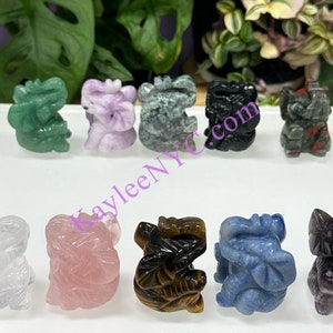 Wholesale Lot 10 PCs 2” Natural Crystal Elephant