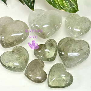 Wholesale Lot 1 Lb Prasiolite Green Amethyst Crystal Heart Healing Energy