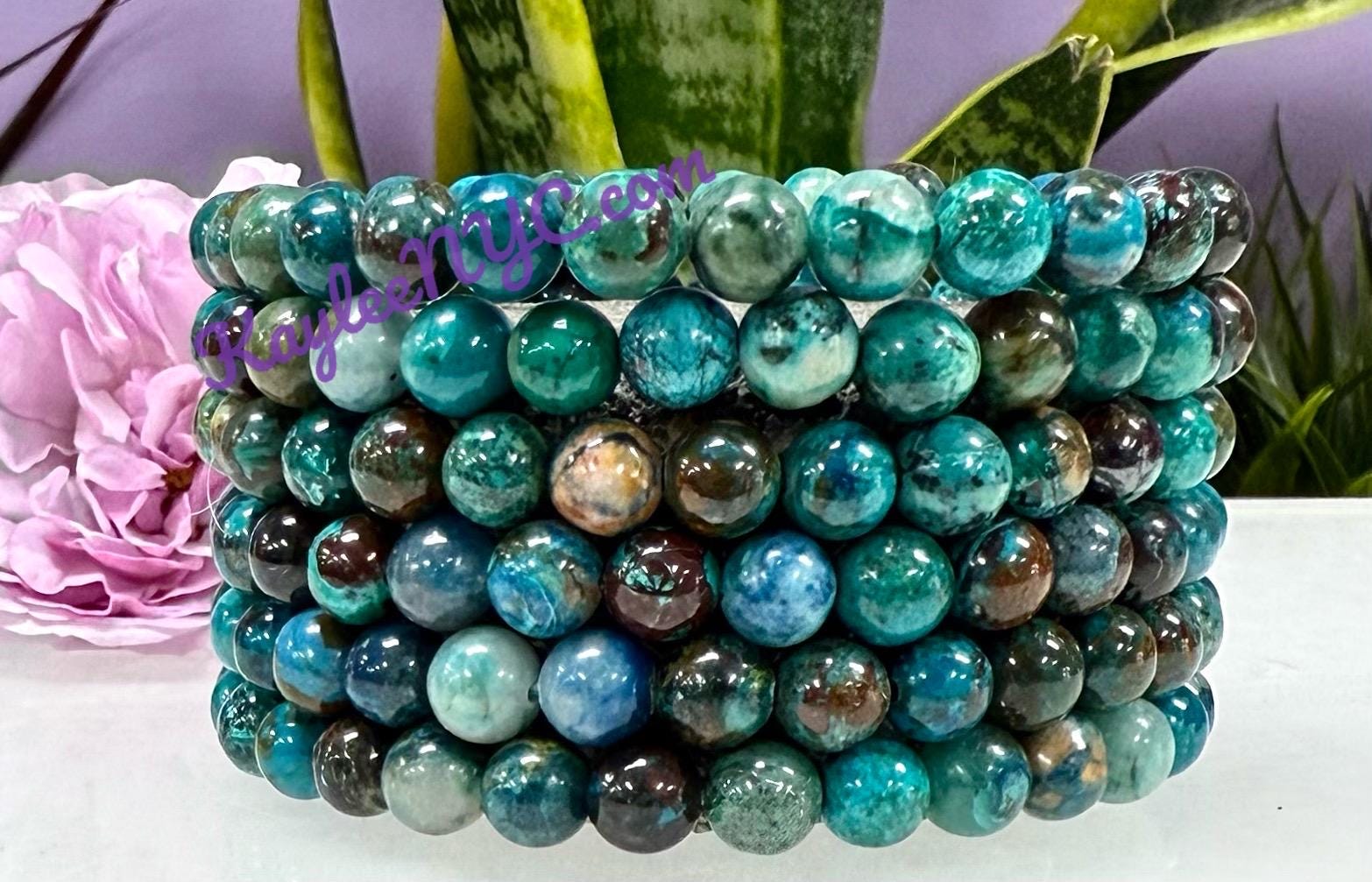 Wholesale Lot 6 Natural Gemstone Stretch Bracelets - 7.5 Inch Healing Crystals Multicolor