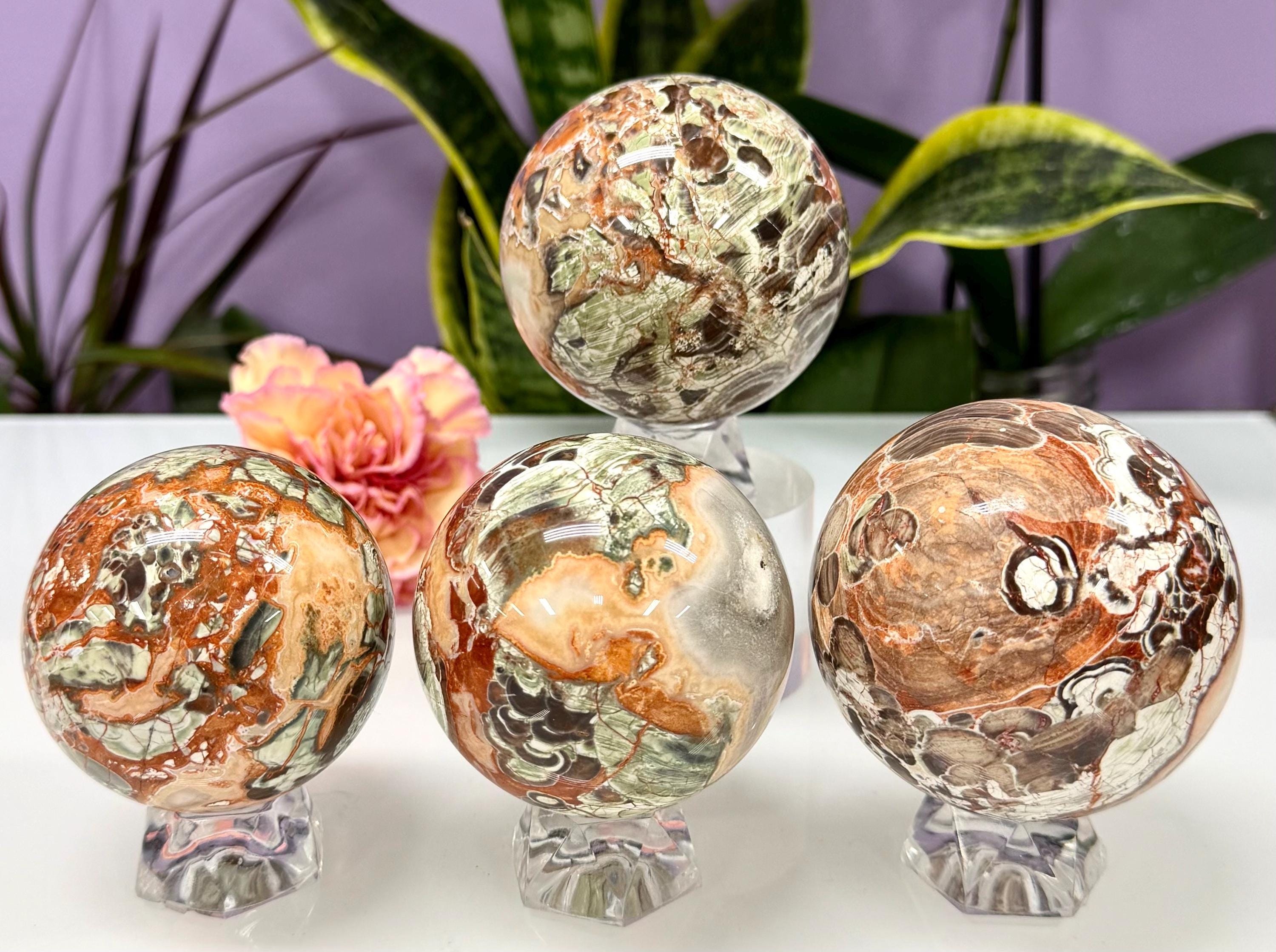 金脈を宿す マネーアゲートスフィア Money Agate - Etsy
