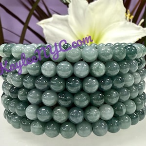 Wholesale 6 Pcs Natural Jade 5.5mm 7.5” Crystal Healing Stretch Bracelet