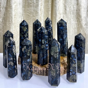 Wholesale Lot 2 Lbs Natural Blue Que Sera Aka Llanite Obelisk Tower Point Crystal Energy