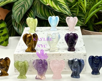 Wholesale Lot 12 Pcs 1” Crystal Angel Healing Energy Nice Quality