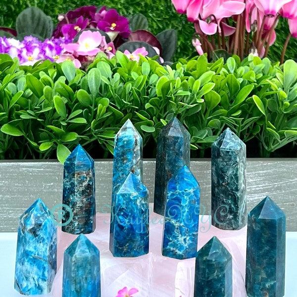 Wholesale Lot 1 lb Natural Apatite small Tower Obelisk Point Wand Crystal Energy Healing