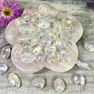 Wholesale Lot 1 Lb Angel Aura Quartz Mini Tumble Crystal Nice Quality Healing Energy