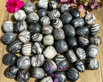 Wholesale Lot 2 lbs Natural Picasso Jasper Network Jasper Tumble Crystal Nice Quality Healing Energy