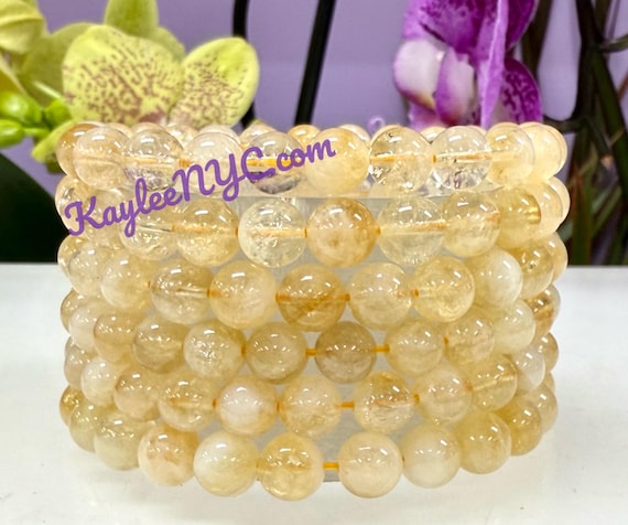 Braccialetto ANGELITE CITRINO Elastico Fatto A Mano Con Sacchetto - Foto 13