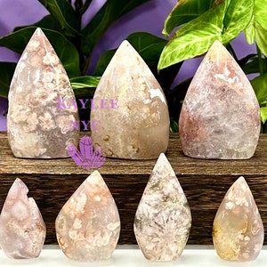 Wholesale Lot 5-6 pcs Natural Pink Amethyst w Flower Agate Freeform Crystal Healing Energy