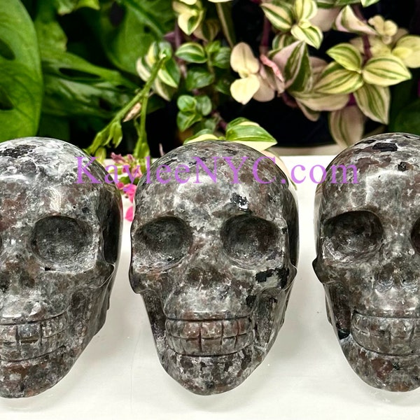 Wholesale lot 3 Pcs Natural Emberlite aka Yooperlite Crystal Skull