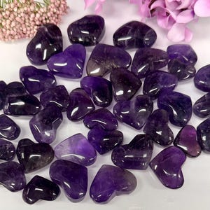 Wholesale Lot 1 Lb Natural Amethyst Crystal Heart Healing Energy