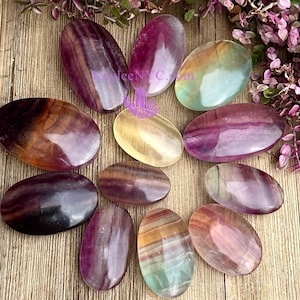 Wholesale Lot 2 lbs Natural Candy Fluorite Palm Stone Crystal Healing Energy