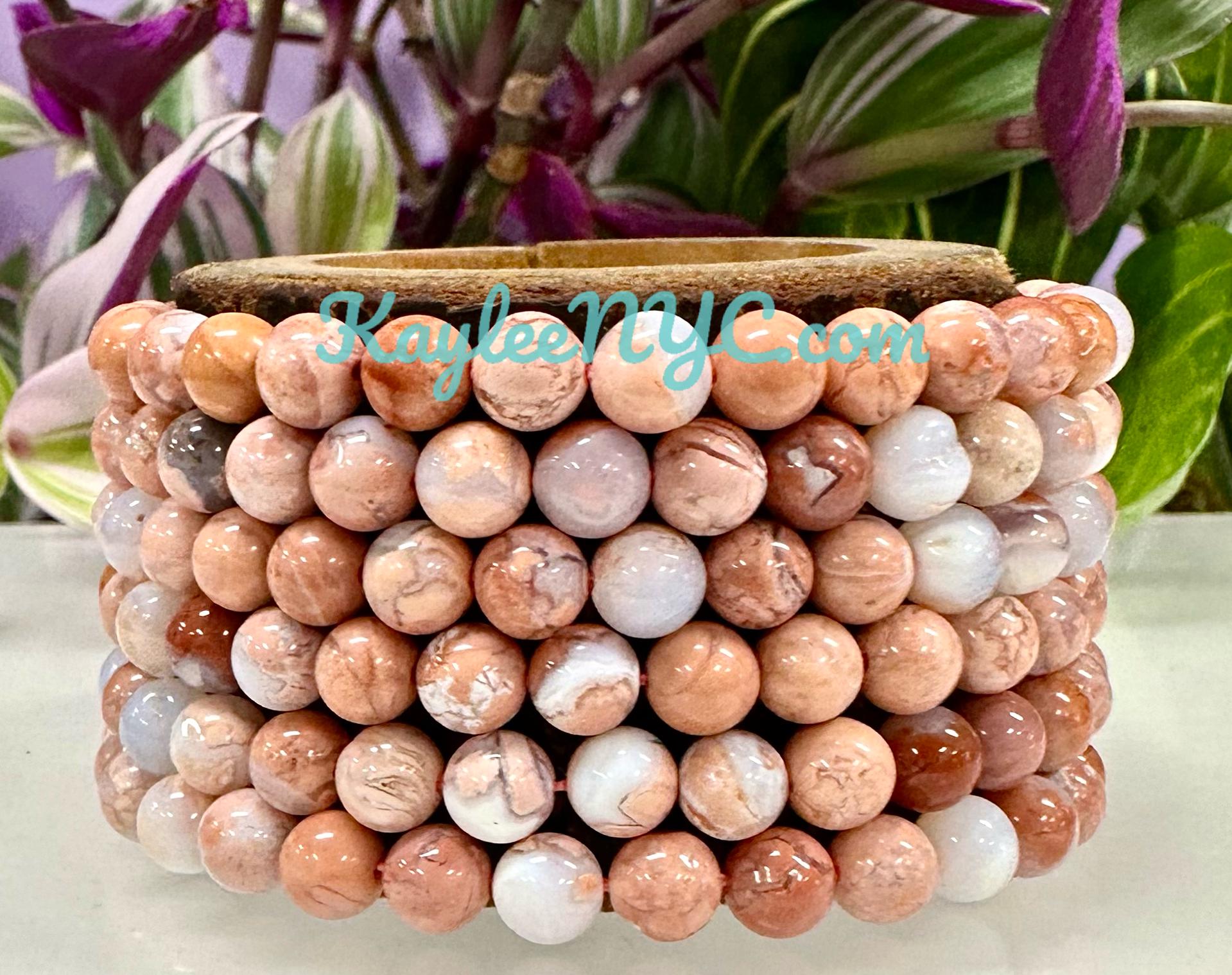 Lotto All'ingrosso 6 Pezzi Bracciale Elastico Con Cristallo Naturale