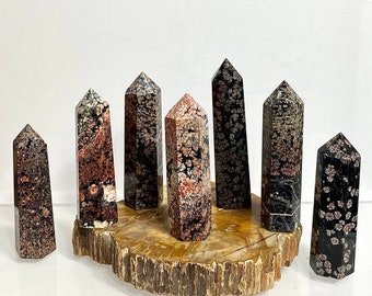 Wholesale Lot 1 Lb Natural Firework Obsidian Obelisk Tower Point Crystal Natural