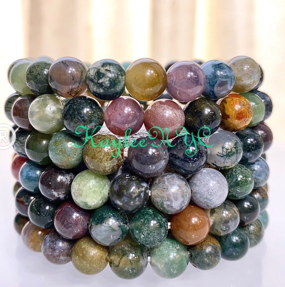 10pcs 4-8mm Stretchy Stone Bracelets Mix Natural Gemstone Beads Healing  Reiki