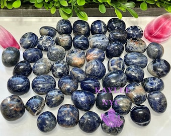 Wholesale Lot 2 Lbs Natural Sodalite Tumble Crystal Healing Energy Nice Quality