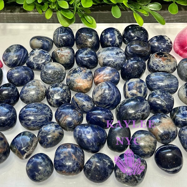 Wholesale Lot 2 Lbs Natural Sodalite Tumble Crystal Healing Energy Nice Quality