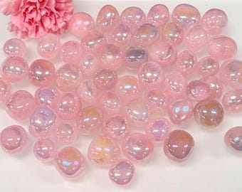 Wholesale Lot 2 Lbs Bubblegum Aura Rose Quartz Tumble Healing Energy