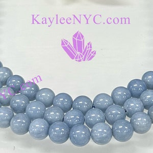 Wholesale 3 strands 8mm Natural Angelite beads 15.5”