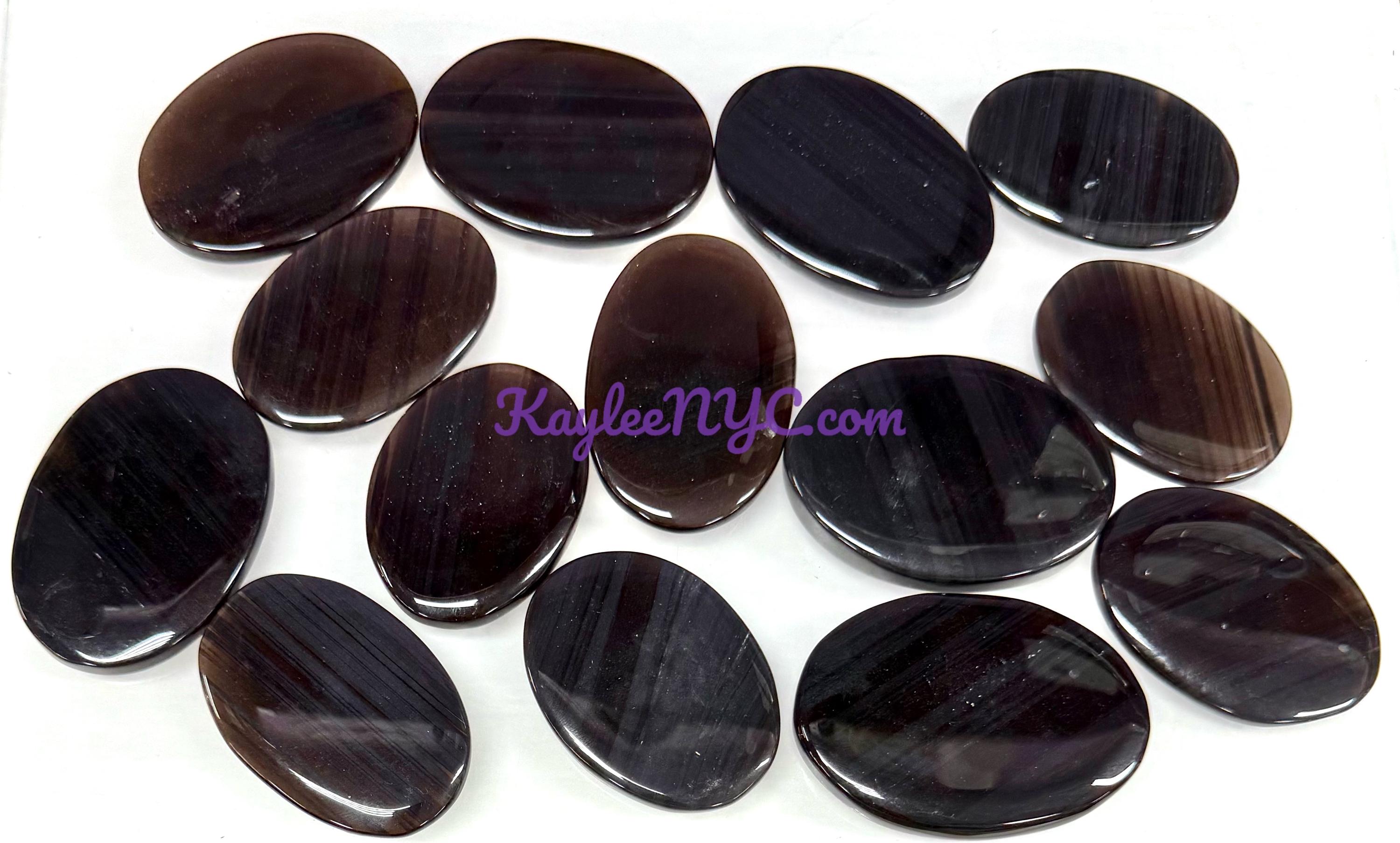 Wholesale Lot 1 Lb Natural Ice Obsidian Palm Stone Crystal Healing