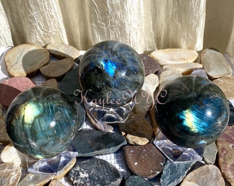 Wholesale Lot 3-5Pcs Natural Labradorite Sphere Crystal Ball Nice Quality healing energy