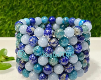 Wholesale 6 Pcs Natural Crystal 8mm 7.5” Healing Stretch Bracelet