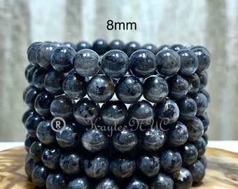 Wholesale 6 Pcs Natural Larvikite 8mm 7.5” Crystal Healing Stretch Bracelet