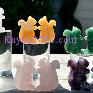 Wholesale Lot 10 Pcs Natural Crystal Squirrel 2” Healing Energy
