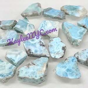 Wholesale Lot 1/2 Lb Natural Larimar Small Slabs Crystal Healing Energy