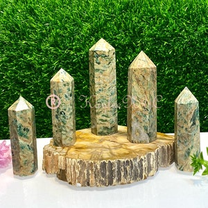 Wholesale Lot 1 lb Natural Mariposite obelisk Tower Point Crystal Healing Energy