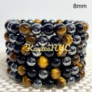 Wholesale 6 Pcs Protection Crystal Healing Stretch Bracelet 8mm 7.5"