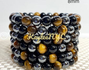 Wholesale 6 Pcs Protection Crystal Healing Stretch Bracelet 8mm 7.5&quot;