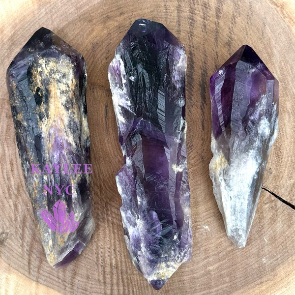 Wholesale Lot 3-4 Pcs Natural Bahia Amethyst Wand Dragon’s Teeth 2.8-3lbs