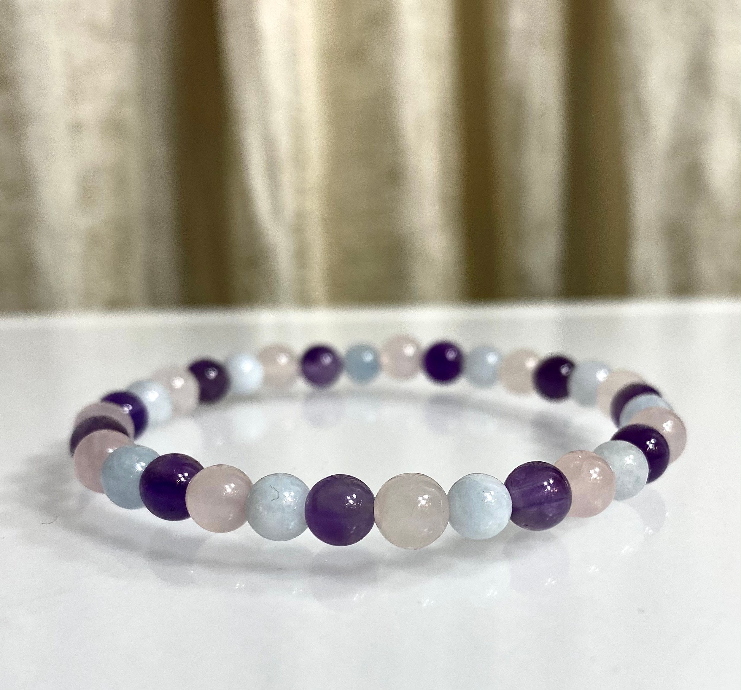 Wholesale 6 Pcs Natural Crystal Bracelet 6mm 7.5 Stretch Etsy