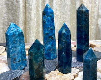 Wholesale Lot 1 lb Natural Apatite Tower Obelisk Point Wand Crystal Energy Healing