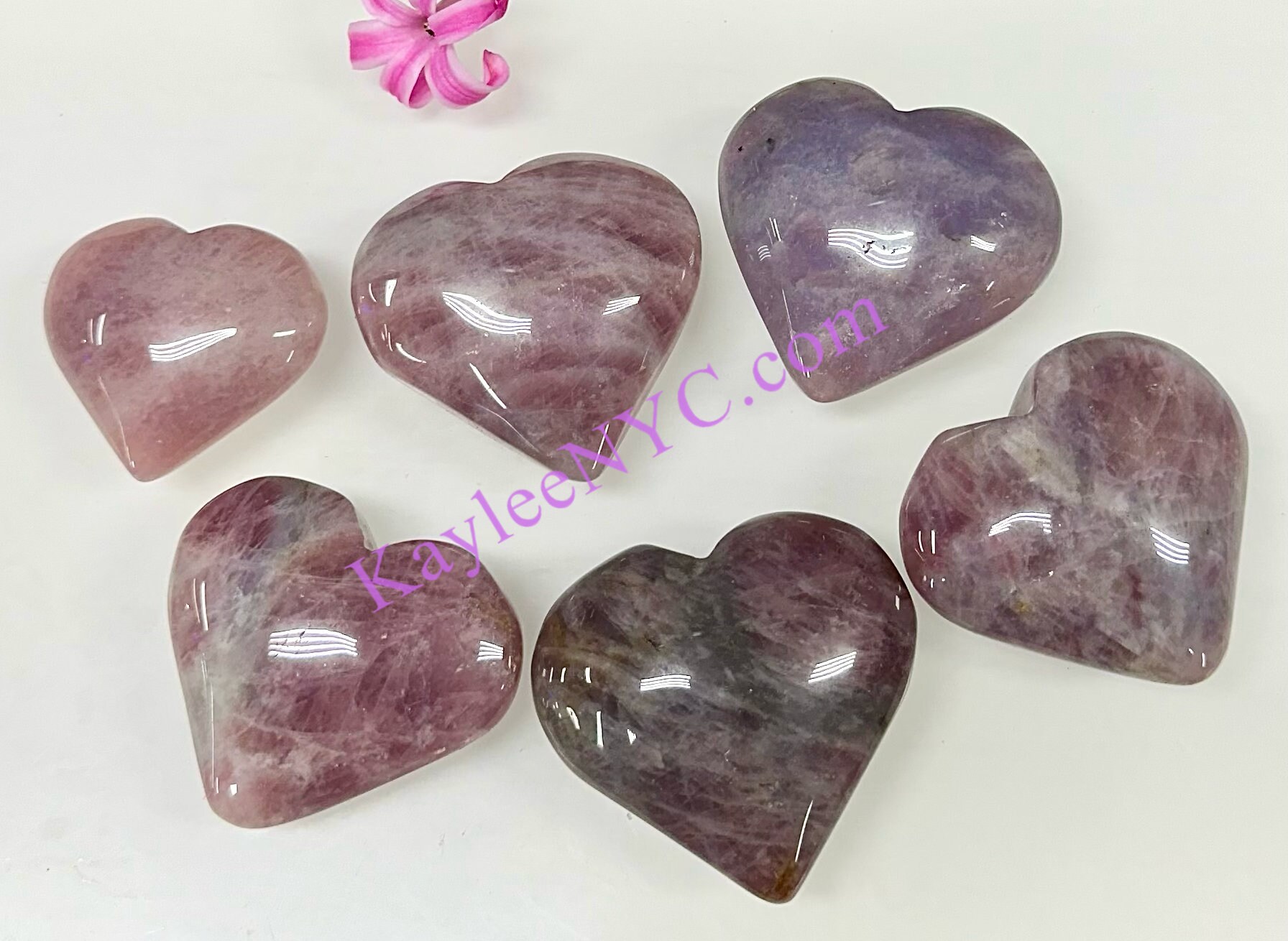 Wholesale Lot 1 lb Natural Purple Rose Quartz Crystal Heart Healing Energy
