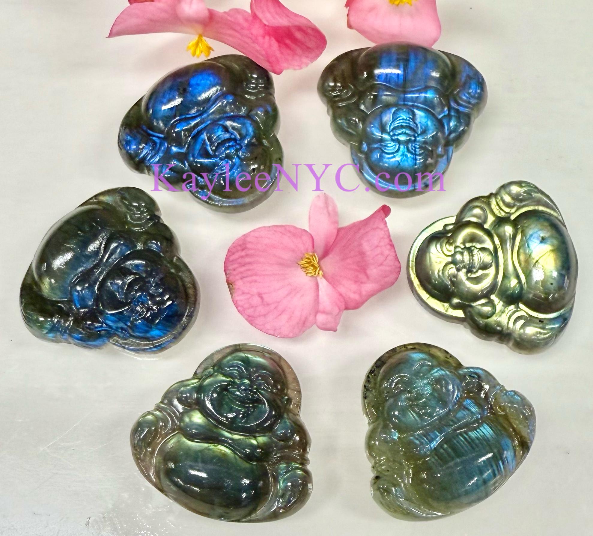 Wholesale Lot 6 PCs Natural Labradorite Buddha Healing Energy 3.5cm