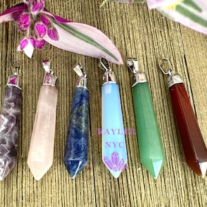Wholesale Lot 6 Pcs Mix Crystal Pendant Healing Energy