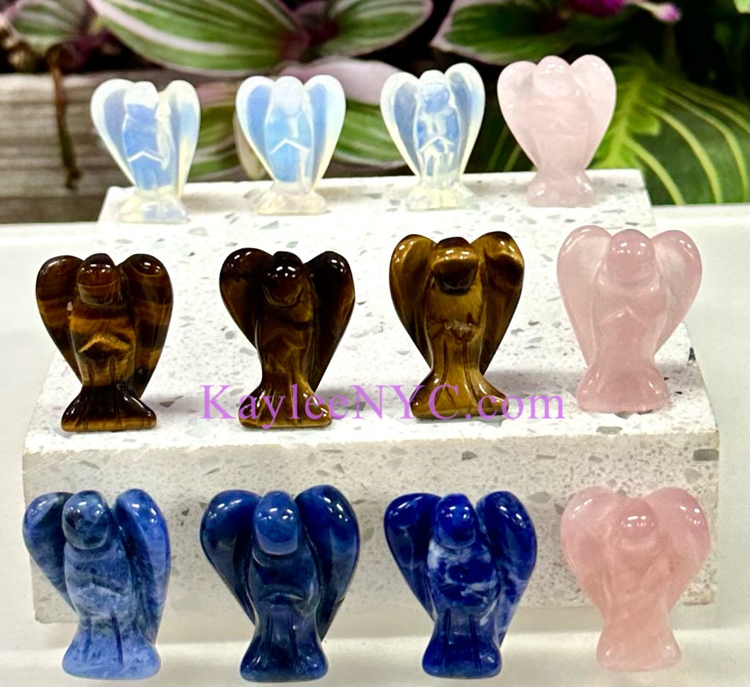 Wholesale Lot 12 Pcs 1” Crystal Angel Healing Energy Nice Quality