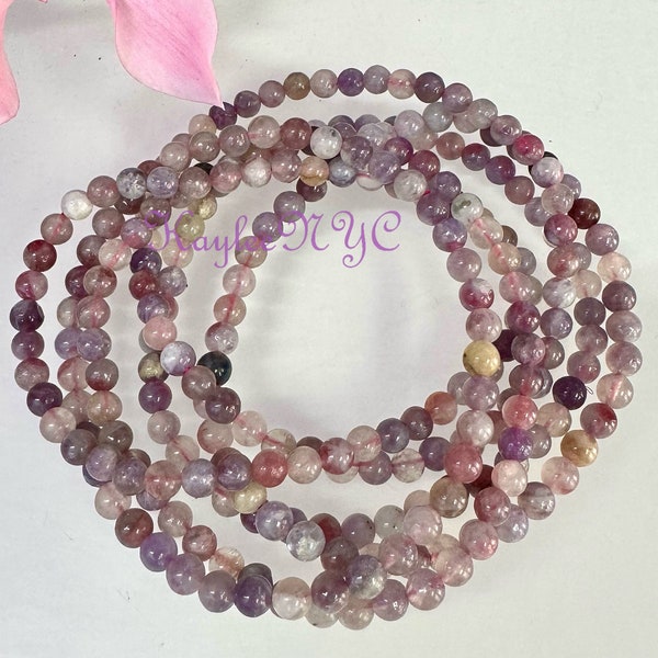 Wholesale Lot 6 Pcs Natural Unicorn Stone 4mm 7.5” Crystal Healing Stretch Bracelet