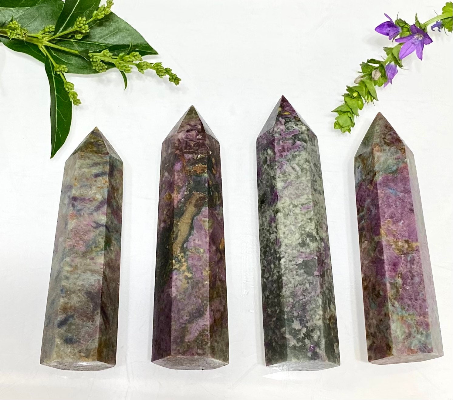 Wholesale Lot 1 Lb Natural Ruby Fuchsite Obelisk Tower Point Crystal …