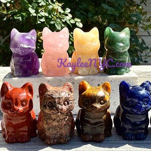 Wholesale Lot 10 Pcs Natural Crystal Cat 1.5”  Healing Energy