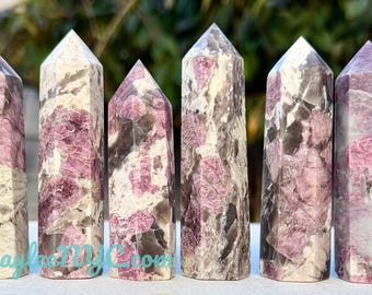 Wholesale Lot 1 Lb Natural Pink Tourmaline Unicorn Stone Obelisk Tower Point Crystal