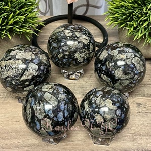 Wholesale Lot 5-6 PCs Natural Blue Que Aka Llanite Spheres Crystal Ball 3.8-4lbs