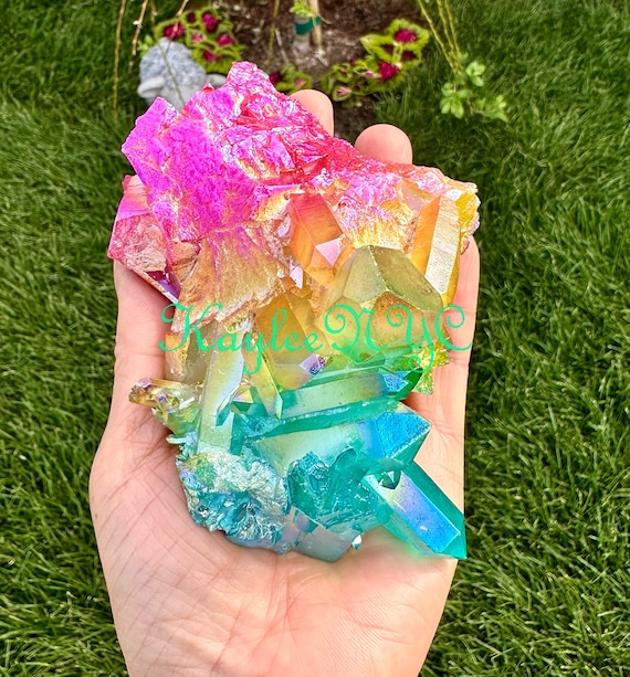 卸売ロット 6-7個 ミックスオーラ レムリアンクォーツクラスター