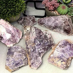 Lote de atacado 3 libras de mica roxa de lepidolita natural energia de cura bruta